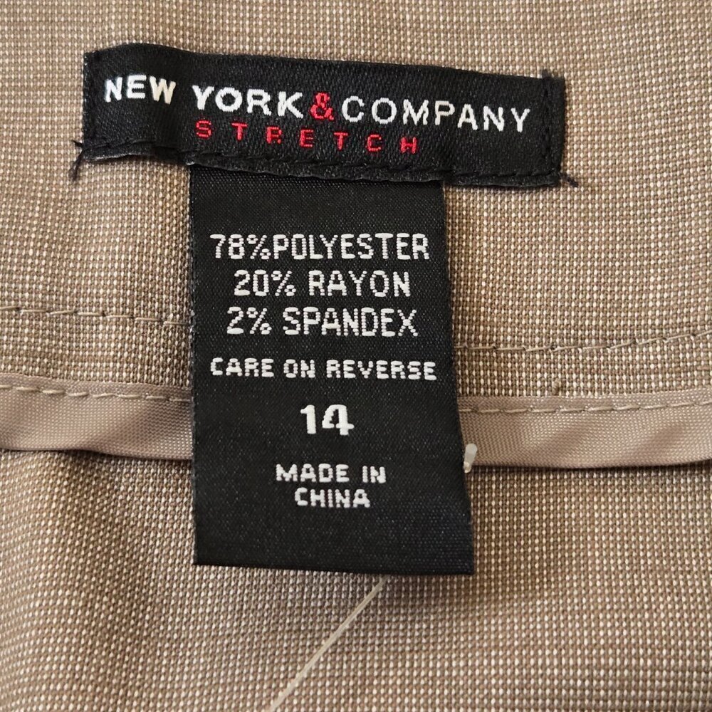 New York & Company Stretch Light Brown Straight Skirt Size 14 - Picture 10 of 11